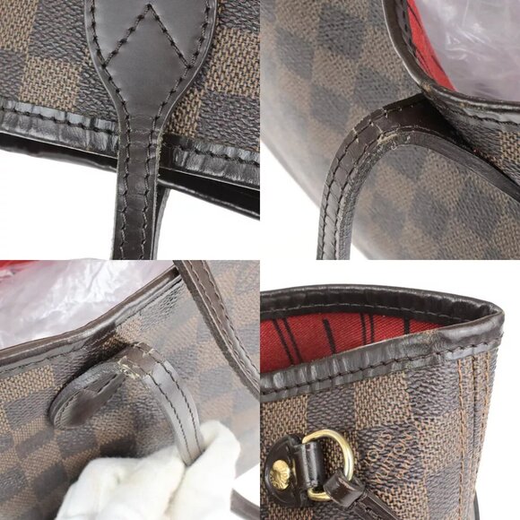LOUIS VUITTON Neverfull PM Shoulder Tote Bag Damier Leather Brown N51109 93YG762 - Picture 14 of 16